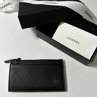 シャネル(CHANEL)のCHANEL フラグメントケース 24P シャネル オールブラック コインケース(財布)