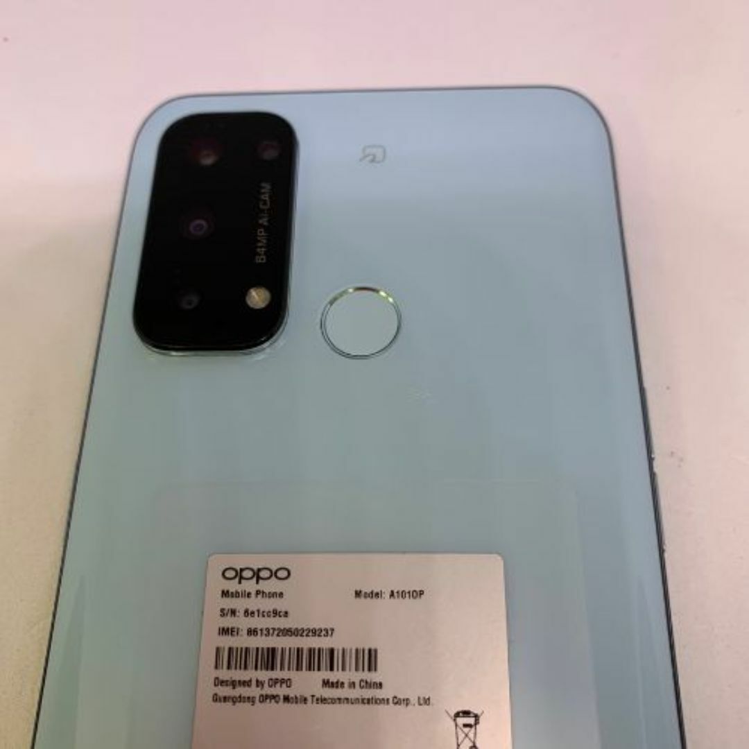 【中古品】OPPO Reno Softbank   A101OP グリーン  スマホ/家電/カメラのスマートフォン/携帯電話(スマートフォン本体)の商品写真