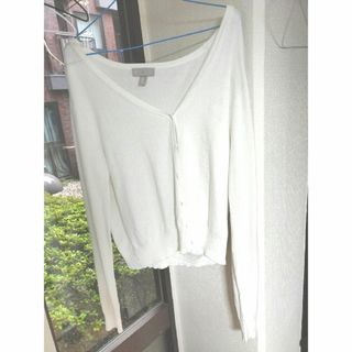 H&M - h&m　白　カーディガン　中古　レディース　もしくはメンズS　サイズは写真から