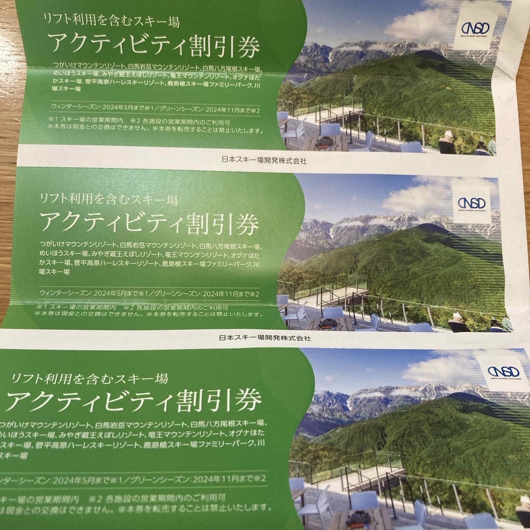 日本駐車場開発　株主優待券　アクティビティ割引券 チケットの施設利用券(その他)の商品写真