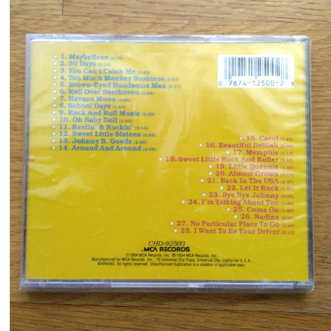 チャックベリー CHUCK BERRY CDアルバム 中古品 エンタメ/ホビーのCD(ポップス/ロック(洋楽))の商品写真