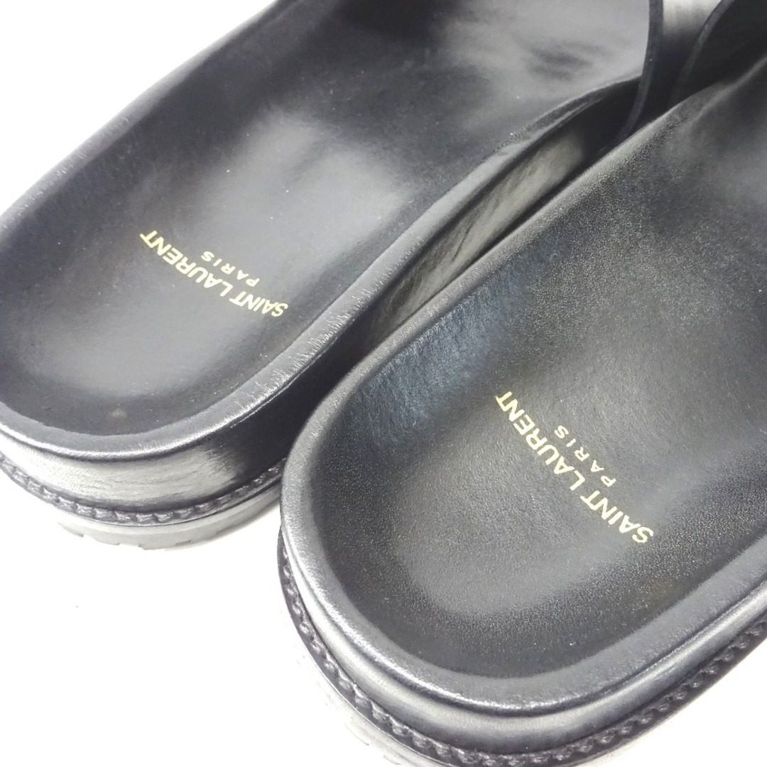 Saint Laurent(サンローラン)のサンローラン サンダル ロゴステッチサンダル 538597 ブラック #37 Ft604361 中古 レディースの靴/シューズ(サンダル)の商品写真