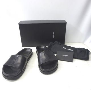 Saint Laurent - サンローラン サンダル ロゴステッチサンダル 538597 ブラック #37 Ft604361 中古