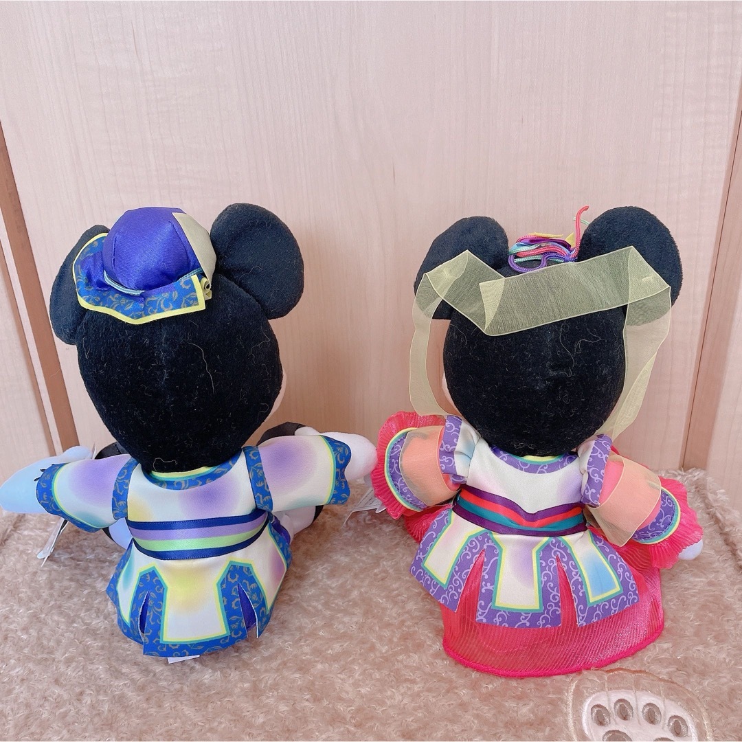 Disney(ディズニー)の【新品.タグ付き】☆ディズニー☆七夕祭り2017年☆ミッキー＆ミニーぬいぐるみ☆ エンタメ/ホビーのおもちゃ/ぬいぐるみ(キャラクターグッズ)の商品写真