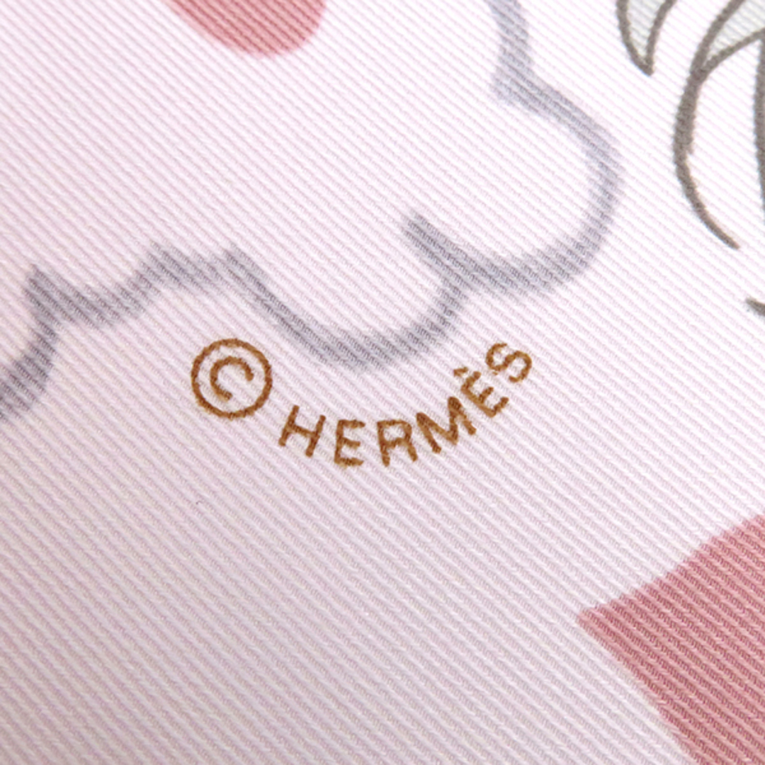 Hermes(エルメス)のエルメス HERMES スカーフ カレ70 CARRE シルク ローズペール×ベージュ×ヴューローズ 【TEA TIME/ティータイム】  【箱】【中古】 ハンドメイドのファッション小物(スカーフ)の商品写真