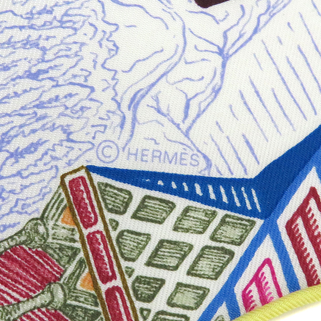 Hermes(エルメス)のエルメス HERMES スカーフ カレ45 CARRE ガヴロッシュ シルク ヴァイオレット×ローズ×ブルー 【SUPER SILK QUEST DETA/スーパー シルク クエスト デタイユ】  【箱】【中古】 ハンドメイドのファッション小物(スカーフ)の商品写真