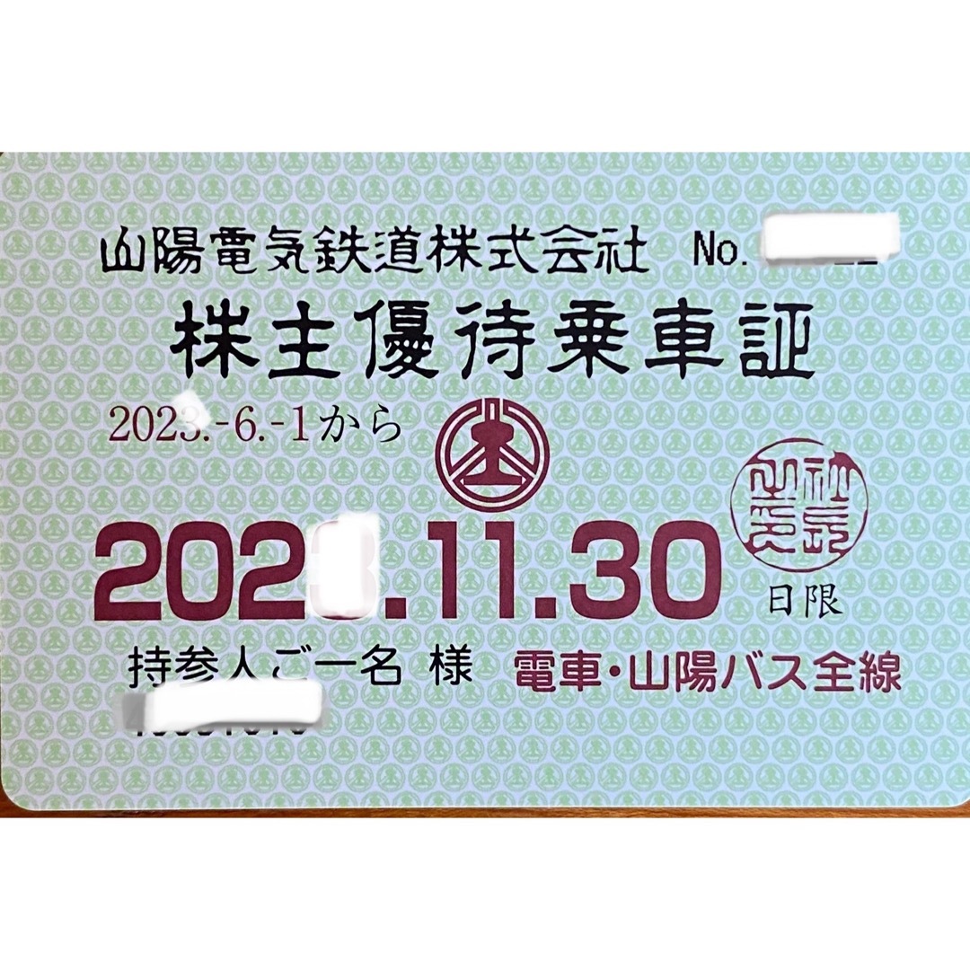 山陽電鉄　株主優待定期券　〜2024年11月30日 チケットの優待券/割引券(その他)の商品写真