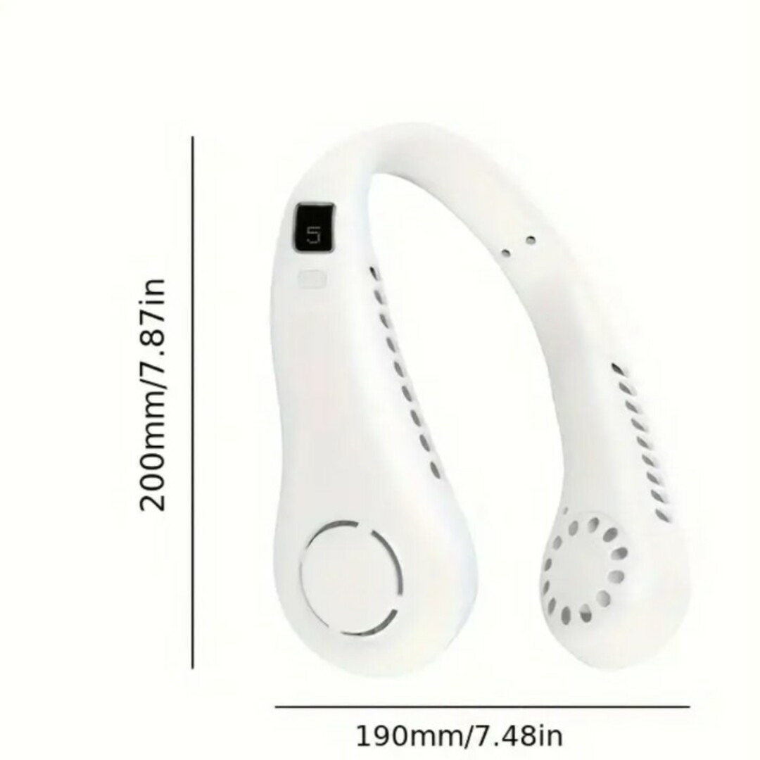 首掛けファン　扇風機　充電式 スマホ/家電/カメラの冷暖房/空調(扇風機)の商品写真