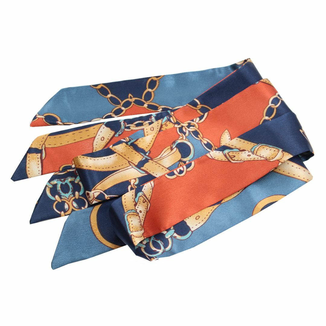 送料無料S113 スカーフ バッグ用スカーフ 細スカーフ ハンドルスカーフ 2枚 レディースのファッション小物(バンダナ/スカーフ)の商品写真