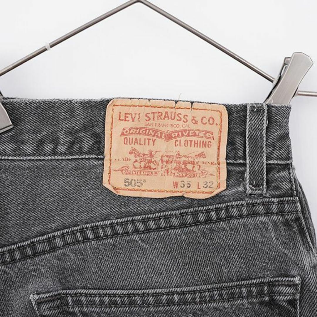 Levi's(リーバイス)のリーバイス505 Levis W36 ブラックデニムパンツ 黒 00s 9101 メンズのパンツ(デニム/ジーンズ)の商品写真