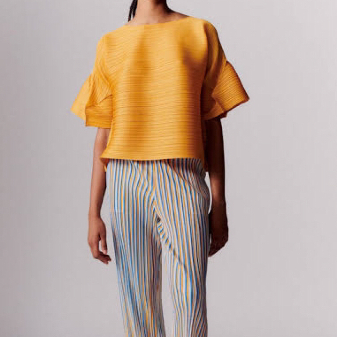 PLEATS PLEASE ISSEY MIYAKE(プリーツプリーズイッセイミヤケ)のPLEATS PLEASE ISSEY MIYAKE TOUR OCHER レディースのトップス(カットソー(半袖/袖なし))の商品写真