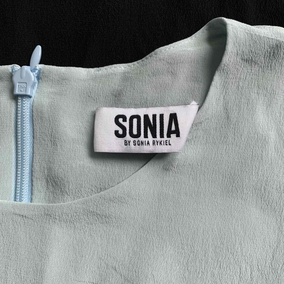 SONIA RYKIEL(ソニアリキエル)のSONIA BY SONIA RYKIEL 　総シルクボーダー切替チュニック34 レディースのトップス(チュニック)の商品写真