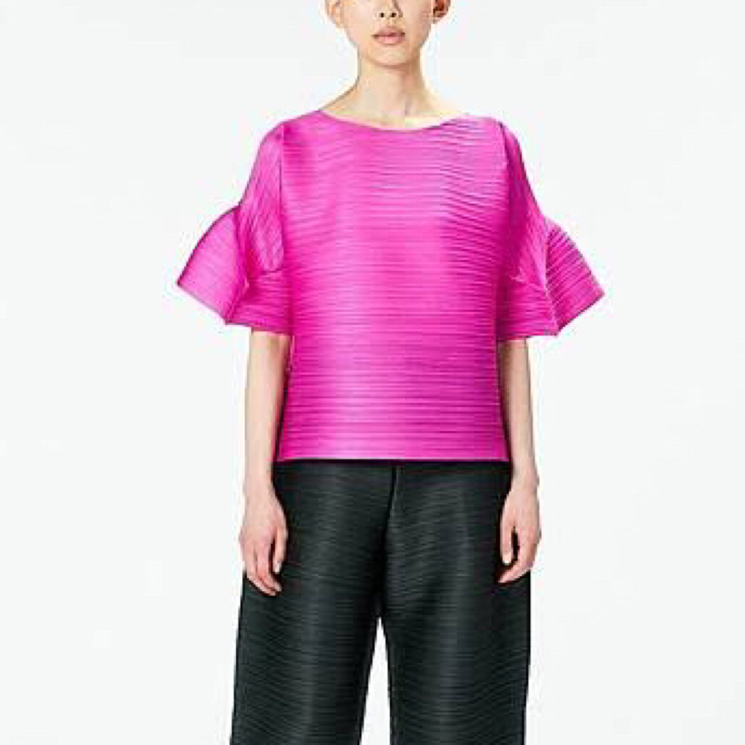 PLEATS PLEASE ISSEY MIYAKE(プリーツプリーズイッセイミヤケ)のPLEATS PLEASE ISSEY MIYAKE TOUR MAGENTA レディースのトップス(カットソー(半袖/袖なし))の商品写真