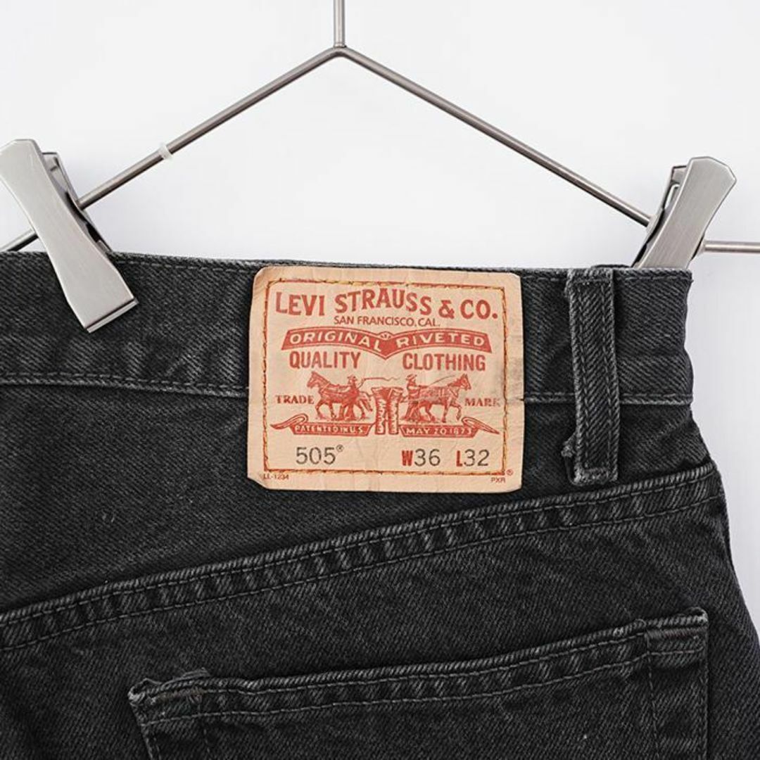 Levi's(リーバイス)のリーバイス505 Levis W36 ブラックデニムパンツ 黒 00s 9102 メンズのパンツ(デニム/ジーンズ)の商品写真