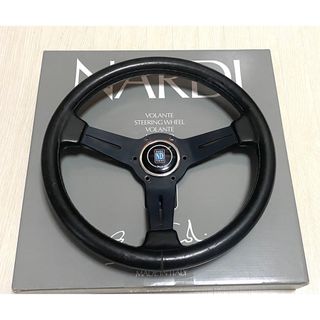 ナルディ(ナルディ)のNARDI レザーステアリング33Φ 即決大歓迎　ナルディ　小径　 希少 FET(汎用パーツ)