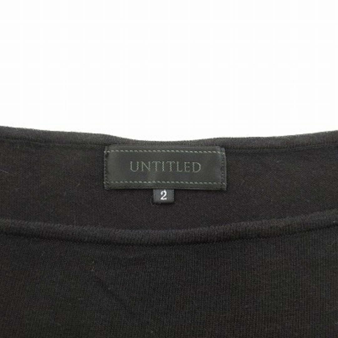 UNTITLED(アンタイトル)のアンタイトル UNTITLED カットソー ニット ボートネック 半袖 スリット レディースのトップス(ニット/セーター)の商品写真
