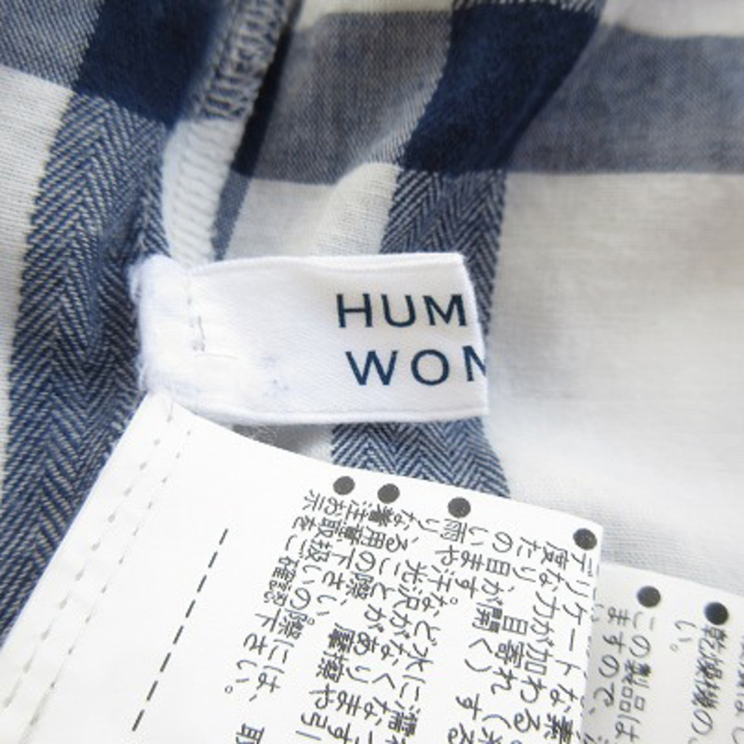 HUMAN WOMAN(ヒューマンウーマン)のヒューマンウーマン HUMAN WOMAN カットソー スキッパー チェック レディースのトップス(シャツ/ブラウス(半袖/袖なし))の商品写真