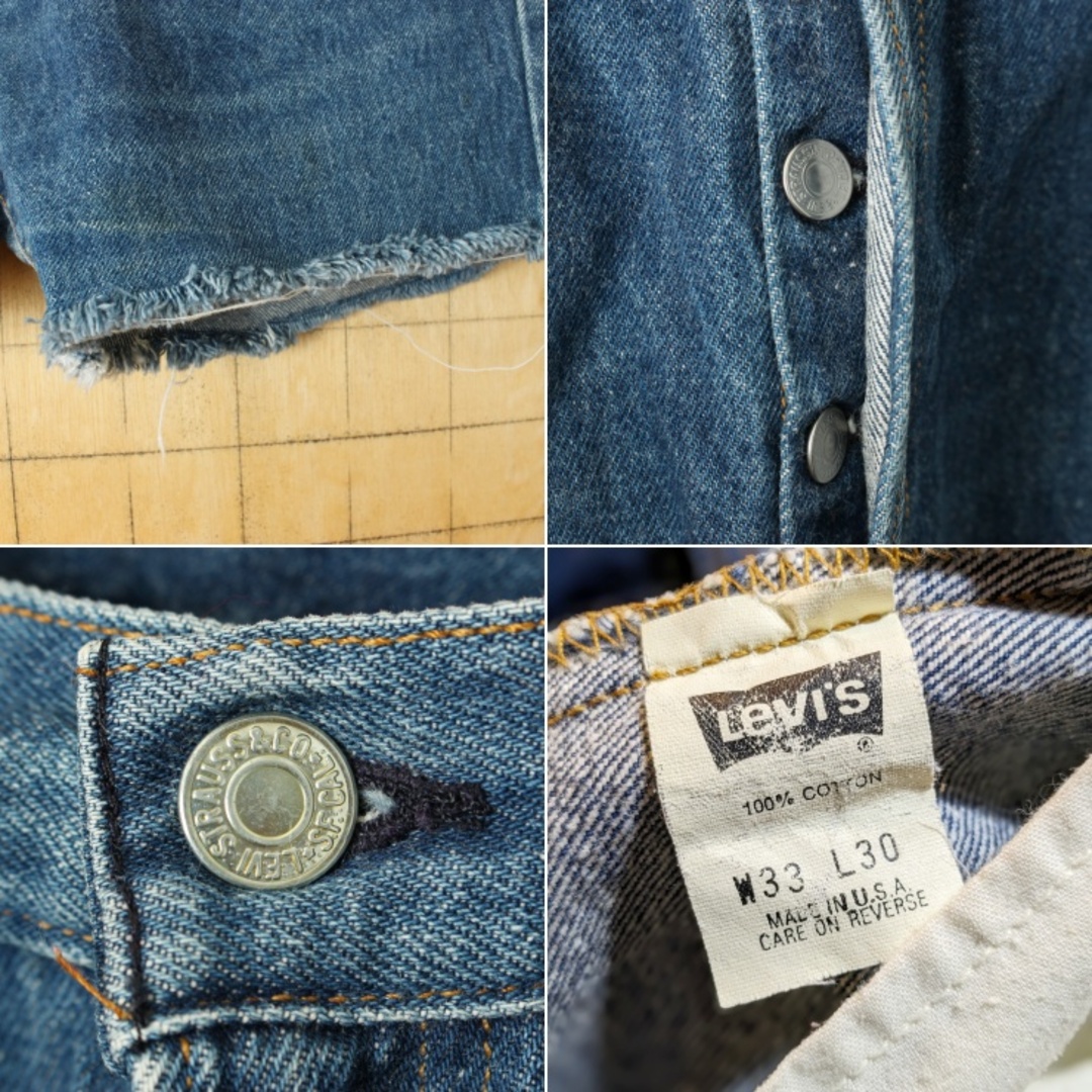 Levi's(リーバイス)のUSA Levis 501 カットオフデニムパンツ W30ブルーショート w96 メンズのパンツ(ショートパンツ)の商品写真