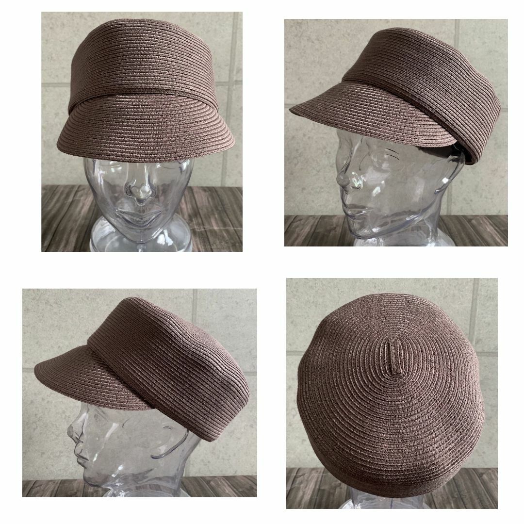 送料込 帽子 キャスケット 洗える 畳める マリンキャップ サイズ調整 春夏 m レディースの帽子(キャスケット)の商品写真