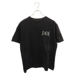 DIOR HOMME - Dior HOMME ディオールオム 19AW ×Raymond Pettibon Embroidery Logo Tee Patch 943J602E0554 ×レイモンド・ペティボン エンブロイダリーロゴ 半袖Tシャツ カットソー ブラック