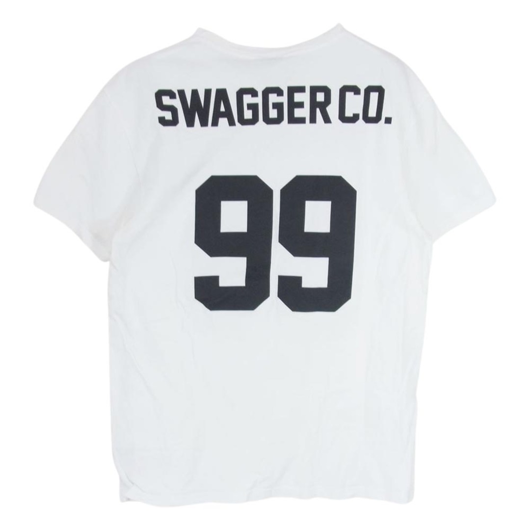 SWAGGER(スワッガー)のSWAGGER スワッガー Ｔシャツ SWGT-2991-1 99ナンバリング ロゴ 半袖 Tシャツ TEE  ホワイト系 L【中古】 メンズのトップス(シャツ)の商品写真