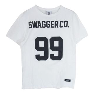 スワッガー(SWAGGER)のSWAGGER スワッガー Ｔシャツ SWGT-2991-1 99ナンバリング ロゴ 半袖 Tシャツ TEE  ホワイト系 L【中古】(シャツ)