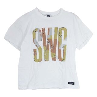 スワッガー(SWAGGER)のSWAGGER スワッガー Ｔシャツ SWGT-3054 SWG 迷彩 ロゴ 半袖 Tシャツ TEE ホワイト系 L【中古】(シャツ)