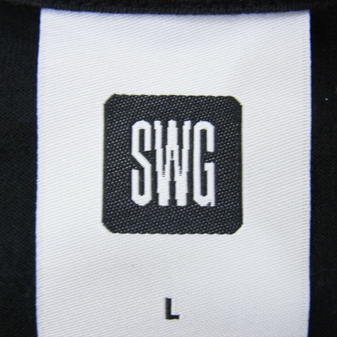 SWAGGER(スワッガー)のSWAGGER スワッガー Ｔシャツ SWGT-2989 プリント Tシャツ 半袖  ブラック系 L【中古】 メンズのトップス(シャツ)の商品写真