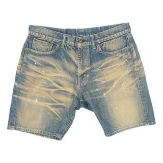 SWAGGER スワッガー パンツ SWGHPT-146 DENIM SHORTS ペンキ ダメージ加工 デニム ショーツ インディゴブルー系 32【中古】