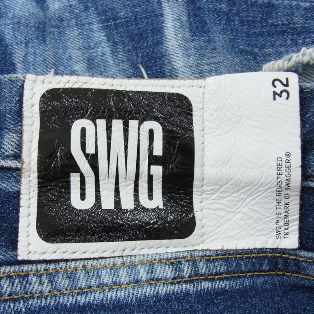 SWAGGER(スワッガー)のSWAGGER スワッガー SWGPTS-660 ストレッチ デニム ダメージ スキニー パンツ インディゴブルー系 32【中古】 メンズのパンツ(その他)の商品写真