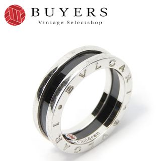 BVLGARI - 【中古】 ブルガリ リング・指輪 B-ZERO1 セーブ・ザ・チルドレン 58 シルバー925 セラミック 約6.7g シルバー ブラック ジュエリー アクセサリー 1バンド レディース メンズ BVLGARI