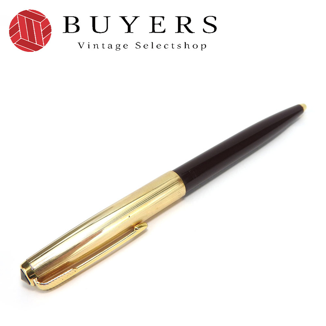 Parker(パーカー)の【中古】 パーカー ボールペン ブラウン ゴールド 1/10 12K GOLD FILLDE ノック式 レディース メンズ PARKER インテリア/住まい/日用品の文房具(その他)の商品写真