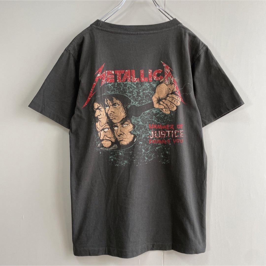 VINTAGE(ヴィンテージ)の【ツラ抜群◎】METALICAメタリカビックロゴ古着バンドTシャツ黒ストリート メンズのトップス(Tシャツ/カットソー(半袖/袖なし))の商品写真