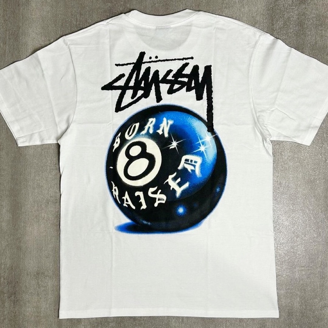 STUSSY(ステューシー)のSTUSSY&BORN X RAISED 8 BALL TEE  XL 半袖 メンズのトップス(Tシャツ/カットソー(半袖/袖なし))の商品写真