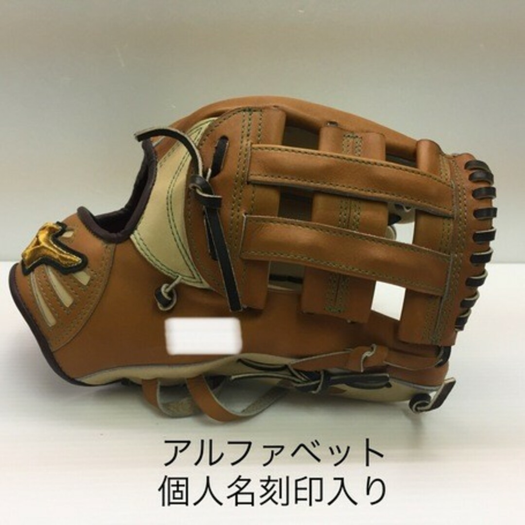 中古品 ミズノ MIZUNO ミズノプロ 軟式 内野手用オーダーグローブ HAGA 刺繍・刻印入り 1151 スポーツ/アウトドアの野球(グローブ)の商品写真