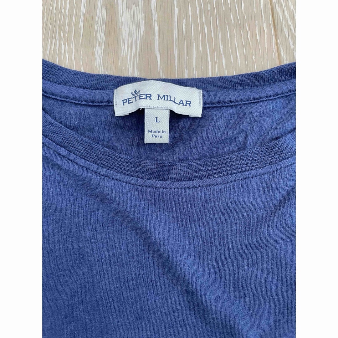 Peter Millar (ピーターミラー) ブルー Tシャツ L メンズのトップス(Tシャツ/カットソー(半袖/袖なし))の商品写真