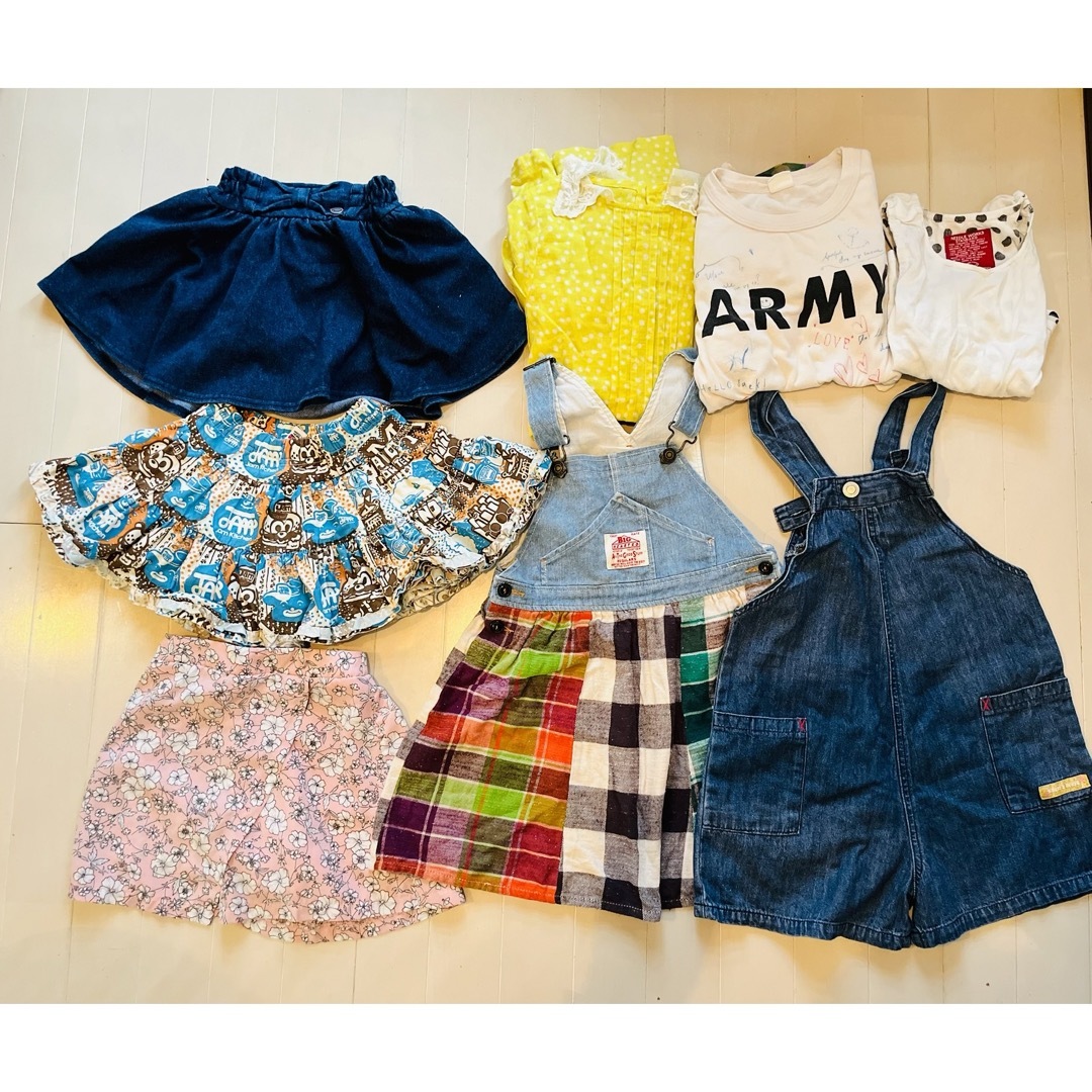 F.O.KIDS(エフオーキッズ)のスカート　100  女の子　ワンピース　110  120  まとめ売り キッズ/ベビー/マタニティのキッズ服女の子用(90cm~)(スカート)の商品写真