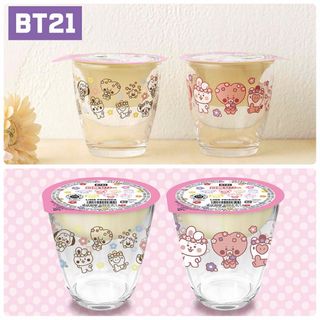 【新品】BT21 ファミマコラボ フラワー グラス セット コップ マグカップ