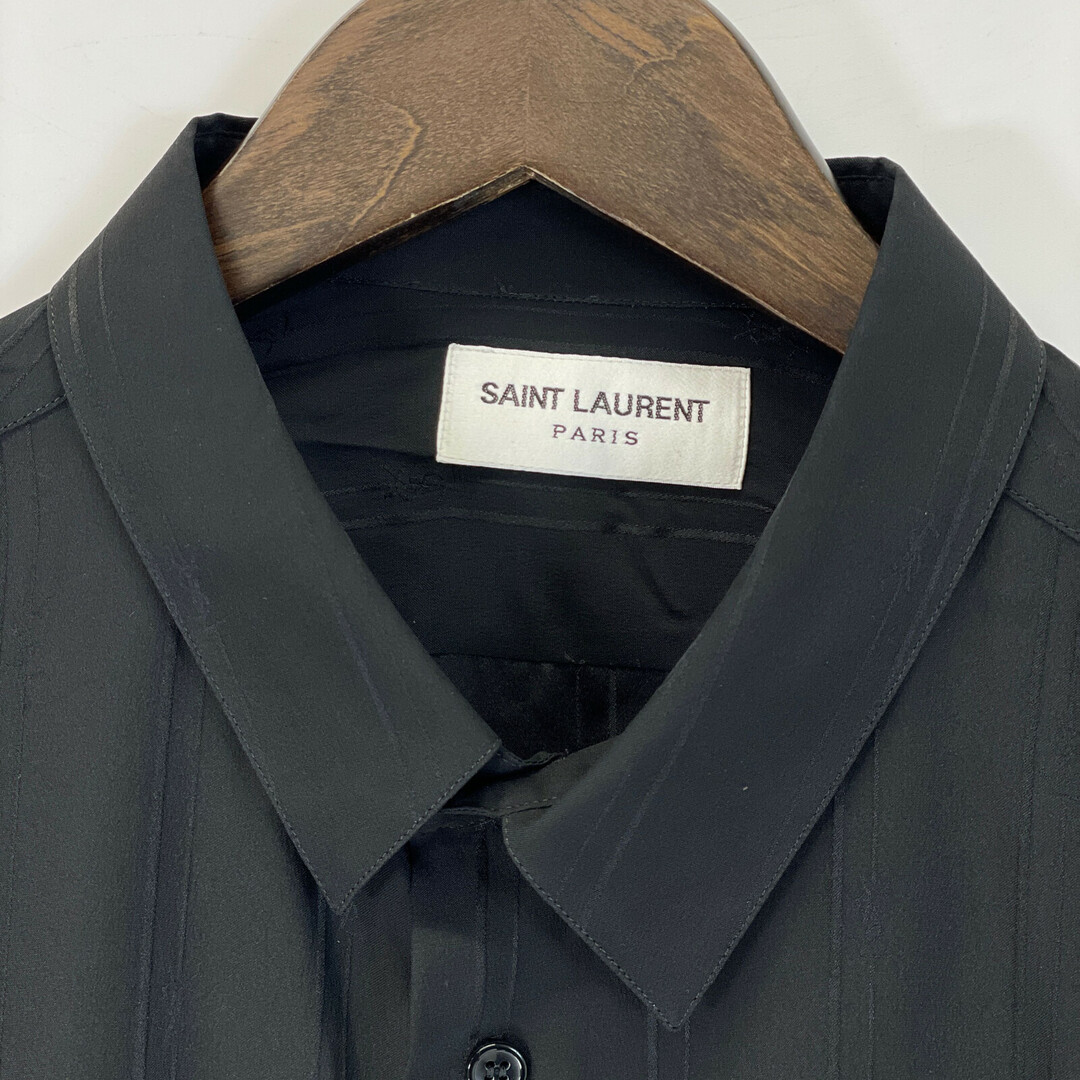 Saint Laurent(サンローラン)のサンローランパリ 23SS ブラック 601070 YSL 半袖開襟シャツ 38 メンズのトップス(その他)の商品写真