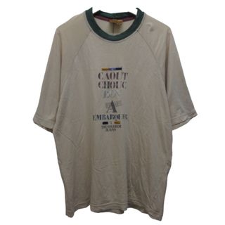 トラサルディ(Trussardi)のトラサルディ TRUSSARDI ジーンズ 半袖 刺繡 プリント ベージュ(Tシャツ/カットソー(半袖/袖なし))