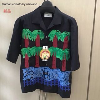 ツモリチサト(TSUMORI CHISATO)のツモリチサト×ニコアンド　ヤシの木シャツ　新品未使用(シャツ/ブラウス(半袖/袖なし))