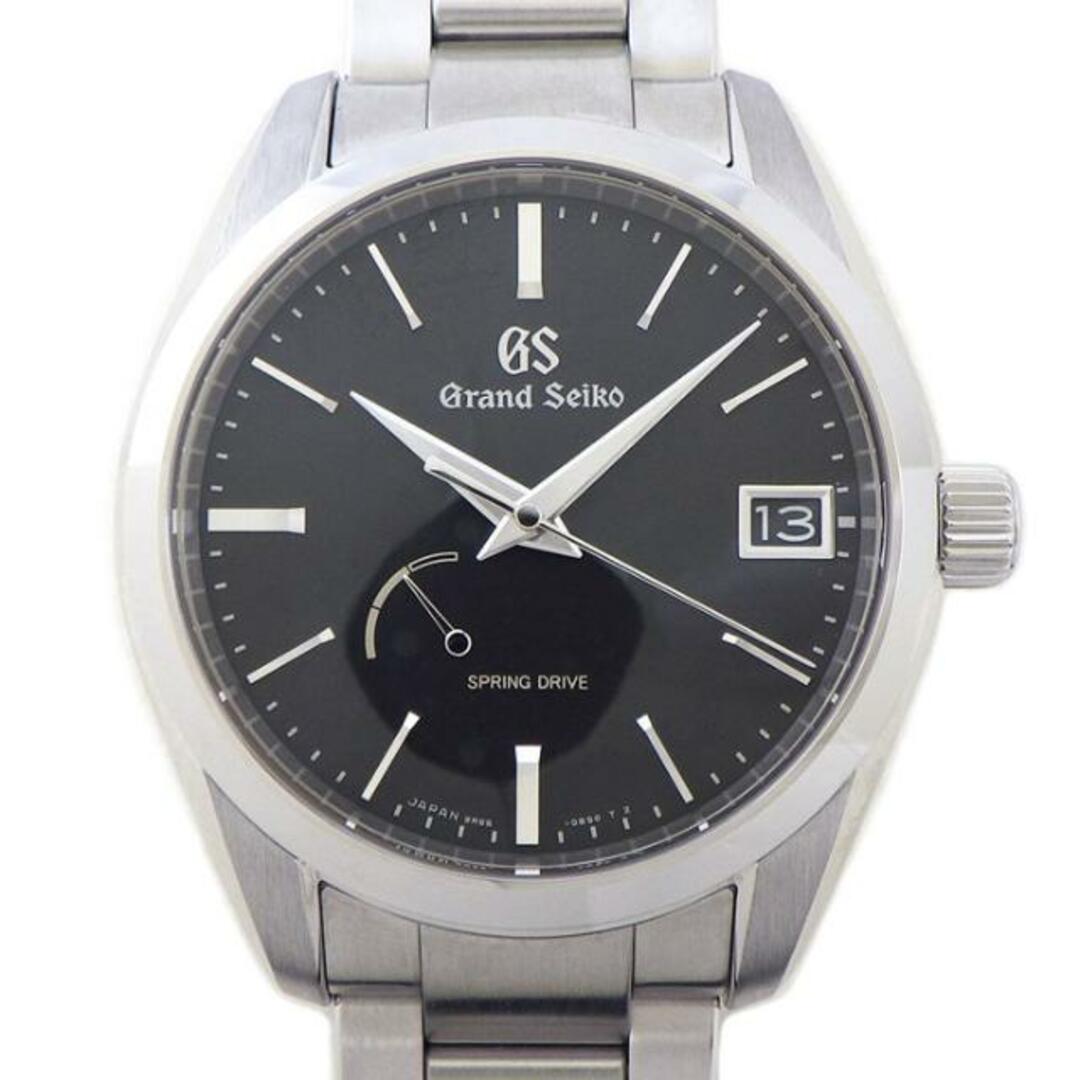 グランドセイコー Grand SEIKO 腕時計 スプリングドライブ SBGA285 マスターショップ限定 カレンダー パワーリザーブ 3針 ブラック文字盤 黒 SS 自動巻き 【箱・保付き】 【中古】 メンズの時計(腕時計(アナログ))の商品写真