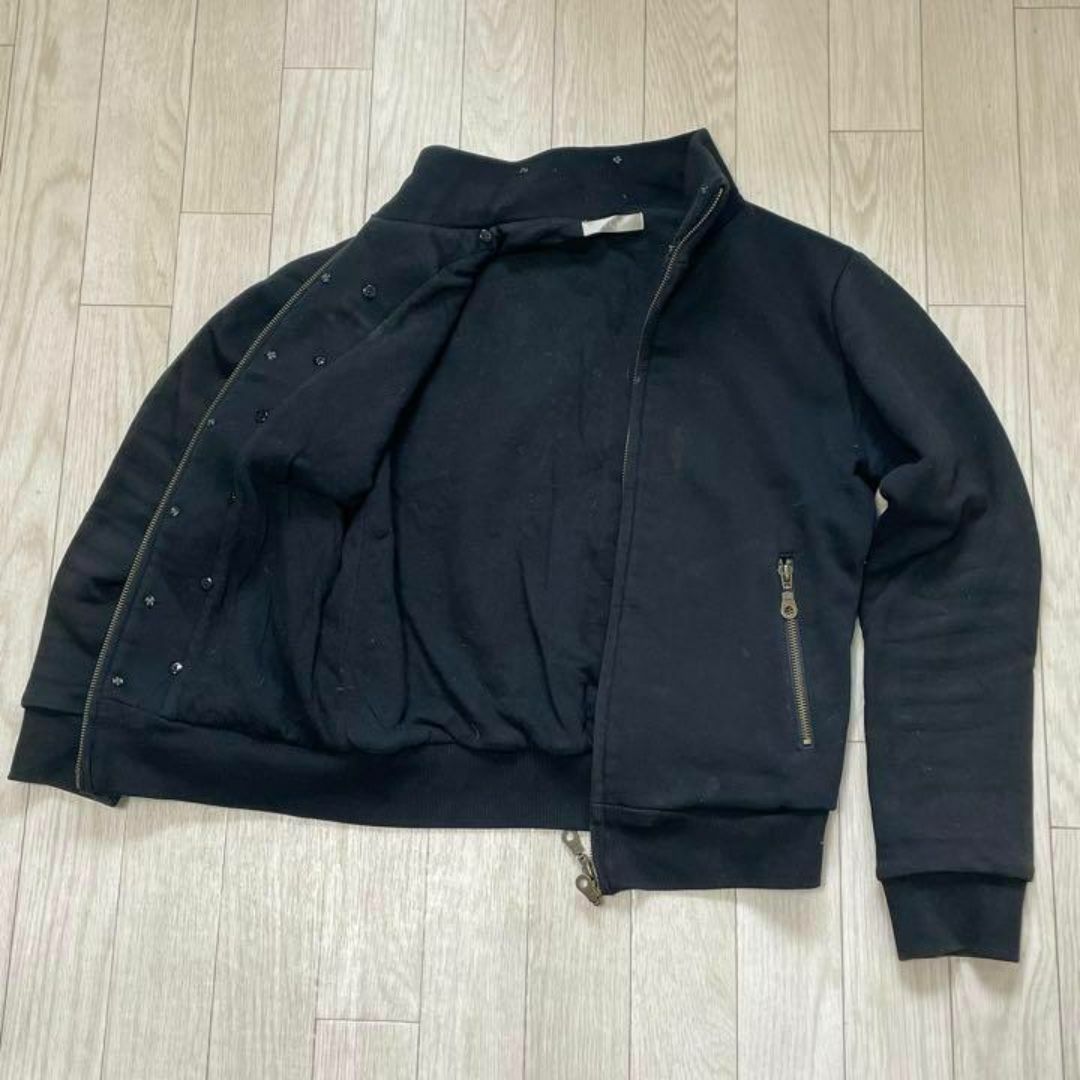 ZAZIE(ザジ)のZAZIE 黒 スウェットジャケット ジャンバー ブルゾン レディースのジャケット/アウター(ブルゾン)の商品写真