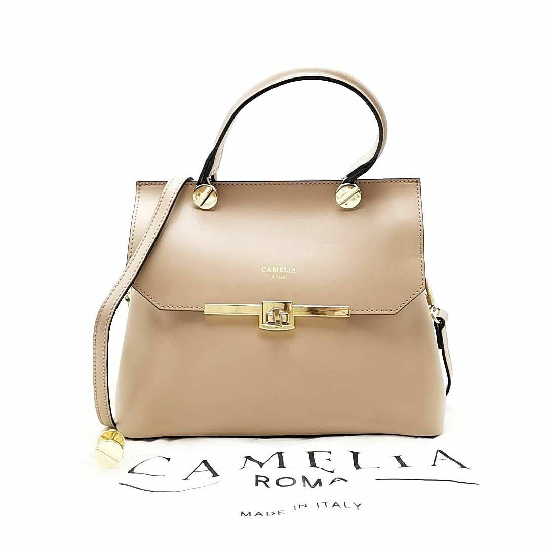 CAMELIA ROMA(カメリアローマ)の美品 カメリアローマ ショルダーバッグ グレインレザー 03-23101808 レディースのバッグ(ショルダーバッグ)の商品写真