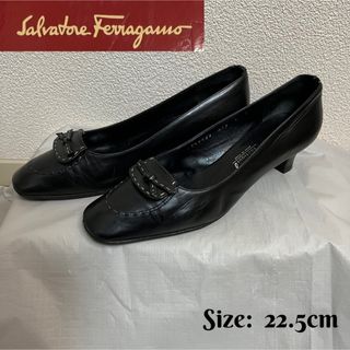 サルヴァトーレフェラガモ(Salvatore Ferragamo)の【最終値下】サルヴァトーレフェラガモ　パンプス　ブラック　サイズ22.5cm (ハイヒール/パンプス)