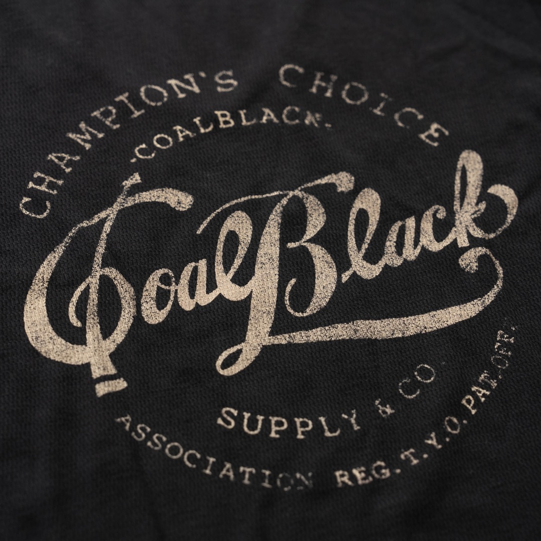 COALBLACK(コールブラック)のCoalblack コールブラック　ロゴプリントサーマルTシャツ　ブラック メンズのトップス(Tシャツ/カットソー(七分/長袖))の商品写真