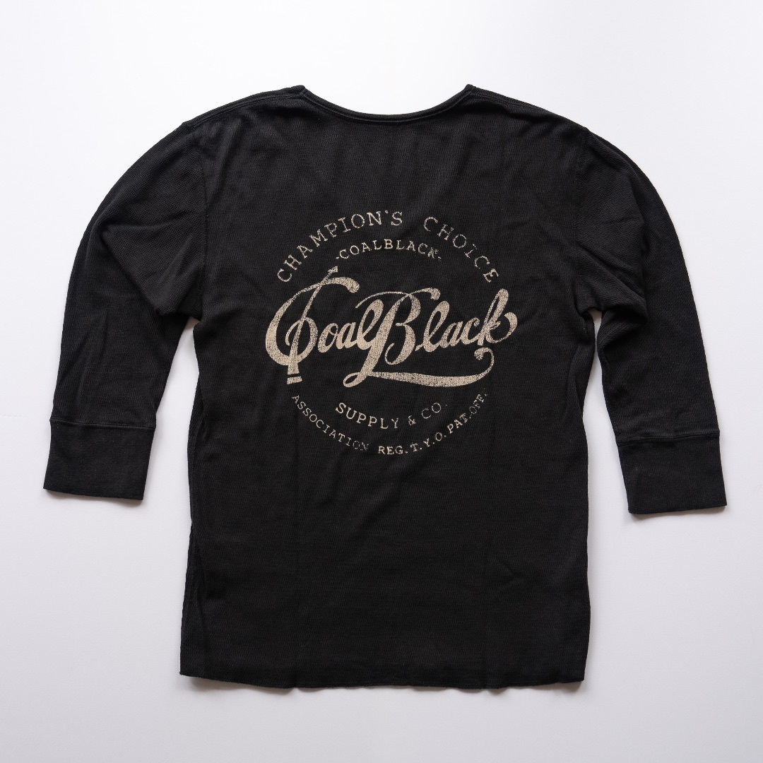 COALBLACK(コールブラック)のCoalblack コールブラック　ロゴプリントサーマルTシャツ　ブラック メンズのトップス(Tシャツ/カットソー(七分/長袖))の商品写真