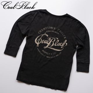 コールブラック(COALBLACK)のCoalblack コールブラック　ロゴプリントサーマルTシャツ　ブラック(Tシャツ/カットソー(七分/長袖))