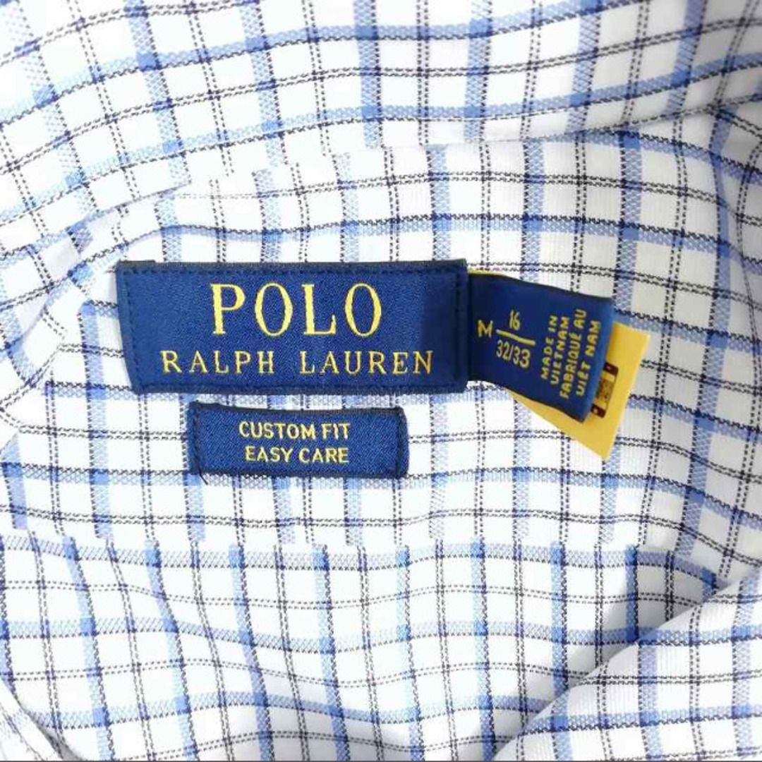 Ralph Lauren(ラルフローレン)の美品 シャツ ロングスリーブ 長袖 チェック M ブルー メンズのトップス(シャツ)の商品写真
