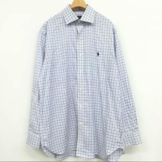 ラルフローレン(Ralph Lauren)の美品 シャツ ロングスリーブ 長袖 チェック M ブルー(シャツ)